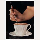Maxbell Coffee Art Pen DIY Coffee Art Tool Latte Art Pen for Espresso Cappuccino Bar Wooden