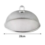 Maxbell Metal Mesh Food Cover Plate Serving Cover for Outdoor Party Camping Diameter 28cm