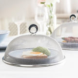 Maxbell Metal Mesh Food Cover Plate Serving Cover for Outdoor Party Camping Diameter 28cm