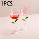 Maxbell Transparent Glasses Cup 280ml for Housewarming Wedding Birthday Celebrations Pink