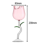 Maxbell Transparent Glasses Cup 280ml for Housewarming Wedding Birthday Celebrations Pink