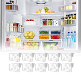 Maxbell 10Pcs Refrigerator Organizer Bins Partition Fridge Storage Container Divider