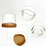 Maxbell Glass Tea Cup Drinkware Creative Double Wall Cups for Home Restaurant Office