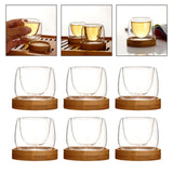 Maxbell Glass Tea Cup Drinkware Creative Double Wall Cups for Home Restaurant Office