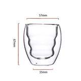 Maxbell Insulated Double Walled Coffee Glass Drinking Glass for Water Espresso Juice