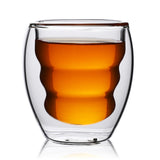 Maxbell Insulated Double Walled Coffee Glass Drinking Glass for Water Espresso Juice