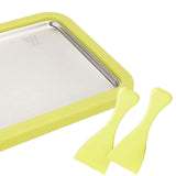 Maxbell DIY Ice Cream Maker Roller Pan Stainless Steel Easy to Clean Yogurts Machine