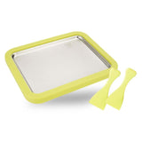 Maxbell DIY Ice Cream Maker Roller Pan Stainless Steel Easy to Clean Yogurts Machine