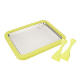 Maxbell DIY Ice Cream Maker Roller Pan Stainless Steel Easy to Clean Yogurts Machine