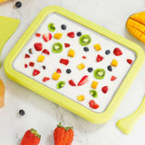 Maxbell DIY Ice Cream Maker Roller Pan Stainless Steel Easy to Clean Yogurts Machine