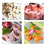 Maxbell DIY Ice Cream Maker Roller Pan Stainless Steel Easy to Clean Yogurts Machine