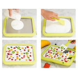 Maxbell DIY Ice Cream Maker Roller Pan Stainless Steel Easy to Clean Yogurts Machine
