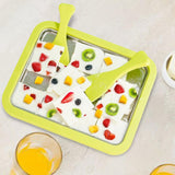 Maxbell DIY Ice Cream Maker Roller Pan Stainless Steel Easy to Clean Yogurts Machine