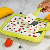 Maxbell DIY Ice Cream Maker Roller Pan Stainless Steel Easy to Clean Yogurts Machine