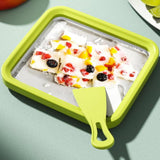 Maxbell DIY Ice Cream Maker Roller Pan Stainless Steel Easy to Clean Yogurts Machine