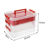 Maxbell Stack Carry Storage Box Stackable Storage Bin Nail Polish Scrapbooking Beads red