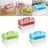 Maxbell Stack Carry Storage Box Stackable Storage Bin Nail Polish Scrapbooking Beads red