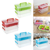 Maxbell Stack Carry Storage Box Stackable Storage Bin Nail Polish Scrapbooking Beads red