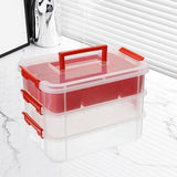 Maxbell Stack Carry Storage Box Stackable Storage Bin Nail Polish Scrapbooking Beads red