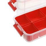 Maxbell Stack Carry Storage Box Stackable Storage Bin Nail Polish Scrapbooking Beads red