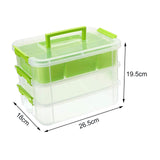 Maxbell Stack Carry Storage Box Stackable Storage Bin Nail Polish Scrapbooking Beads green