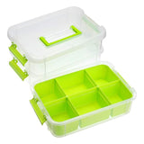 Maxbell Stack Carry Storage Box Stackable Storage Bin Nail Polish Scrapbooking Beads green