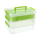 Maxbell Stack Carry Storage Box Stackable Storage Bin Nail Polish Scrapbooking Beads green