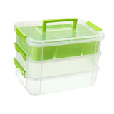 Maxbell Stack Carry Storage Box Stackable Storage Bin Nail Polish Scrapbooking Beads green