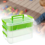 Maxbell Stack Carry Storage Box Stackable Storage Bin Nail Polish Scrapbooking Beads green