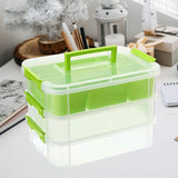 Maxbell Stack Carry Storage Box Stackable Storage Bin Nail Polish Scrapbooking Beads green