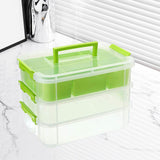 Maxbell Stack Carry Storage Box Stackable Storage Bin Nail Polish Scrapbooking Beads green