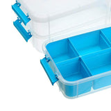 Maxbell Stack Carry Storage Box Stackable Storage Bin Nail Polish Scrapbooking Beads blue