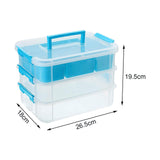 Maxbell Stack Carry Storage Box Stackable Storage Bin Nail Polish Scrapbooking Beads blue