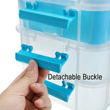 Maxbell Stack Carry Storage Box Stackable Storage Bin Nail Polish Scrapbooking Beads blue