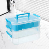 Maxbell Stack Carry Storage Box Stackable Storage Bin Nail Polish Scrapbooking Beads blue