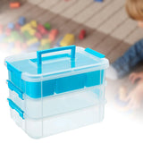 Maxbell Stack Carry Storage Box Stackable Storage Bin Nail Polish Scrapbooking Beads blue