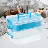 Maxbell Stack Carry Storage Box Stackable Storage Bin Nail Polish Scrapbooking Beads blue