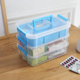 Maxbell Stack Carry Storage Box Stackable Storage Bin Nail Polish Scrapbooking Beads blue