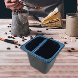 Maxbell Stainless Steel Espresso Knocking Box with Rubber Bar for Coffee Shop Office M