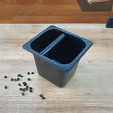 Maxbell Stainless Steel Espresso Knocking Box with Rubber Bar for Coffee Shop Office M