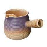 Maxbell Ceramic Teapot Durable with Rope Wrapped Handle for Restaurant Hiking Picnic Violet