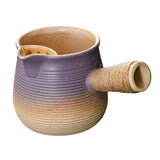 Maxbell Ceramic Teapot Durable with Rope Wrapped Handle for Restaurant Hiking Picnic Violet