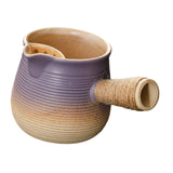 Maxbell Ceramic Teapot Durable with Rope Wrapped Handle for Restaurant Hiking Picnic Violet