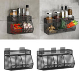 Maxbell Fruit Storage Basket Wall Mounted Hanging Kitchen Basket for Kitchen Closet