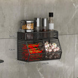 Maxbell Fruit Storage Basket Wall Mounted Hanging Kitchen Basket for Kitchen Closet