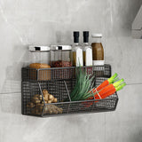 Maxbell Fruit Storage Basket Wall Mounted Hanging Kitchen Basket for Kitchen Closet