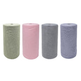 Maxbell Microfiber Cleaning Cloth Microfiber Towels Roll for Housheold Bar Tableware Blue