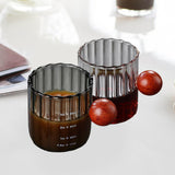 Maxbell Glass Coffee Milk Mug with Anti Scald Wooden Handle for Hotel Office Camping Clear Black