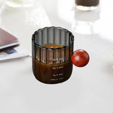 Maxbell Glass Coffee Milk Mug with Anti Scald Wooden Handle for Hotel Office Camping Clear Black