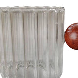 Maxbell Glass Coffee Milk Mug with Anti Scald Wooden Handle for Hotel Office Camping Clear